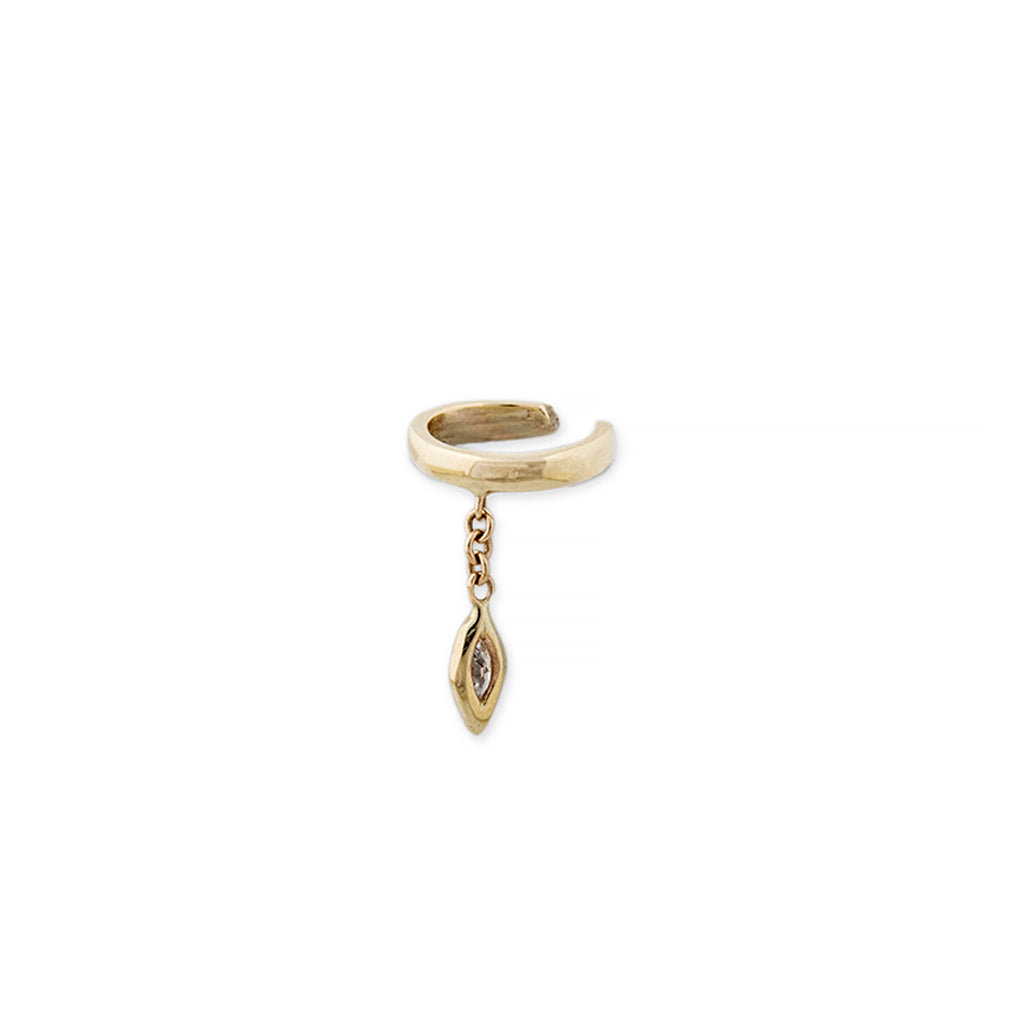 Marquise Diamond Drop Ear Cuff