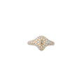 Teardrop Diamond Pave Signet Ring