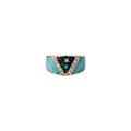 Galaxy Gemstone Chevron Inlay Ring