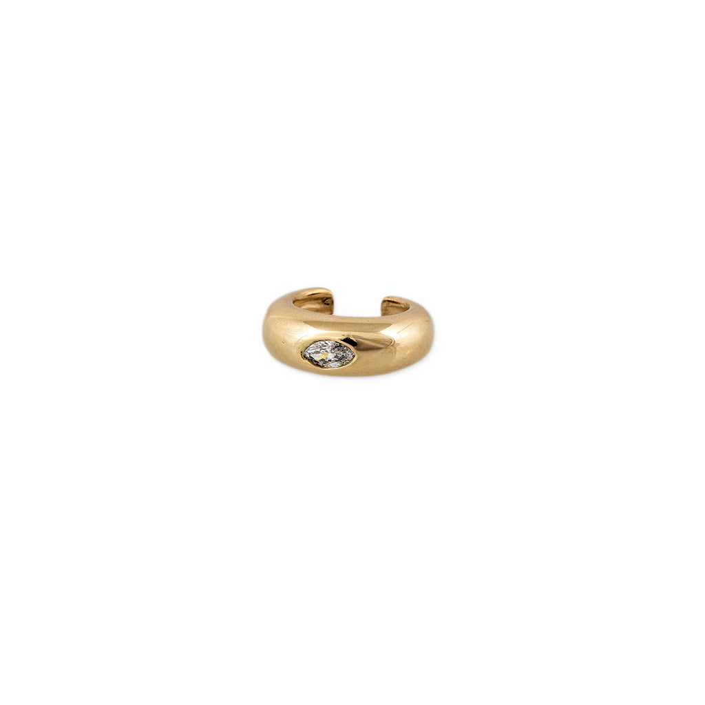Marquise Diamond Dome Ear Cuff