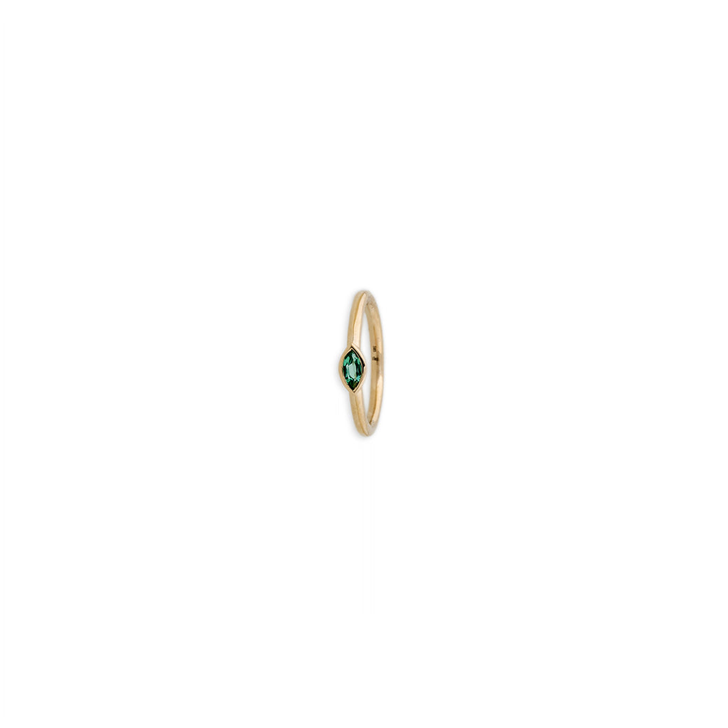 Marquise Emerald Mini Hoop