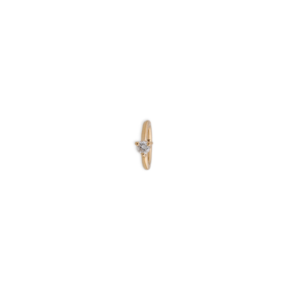 SMALL 1 DIAMOND HOOP