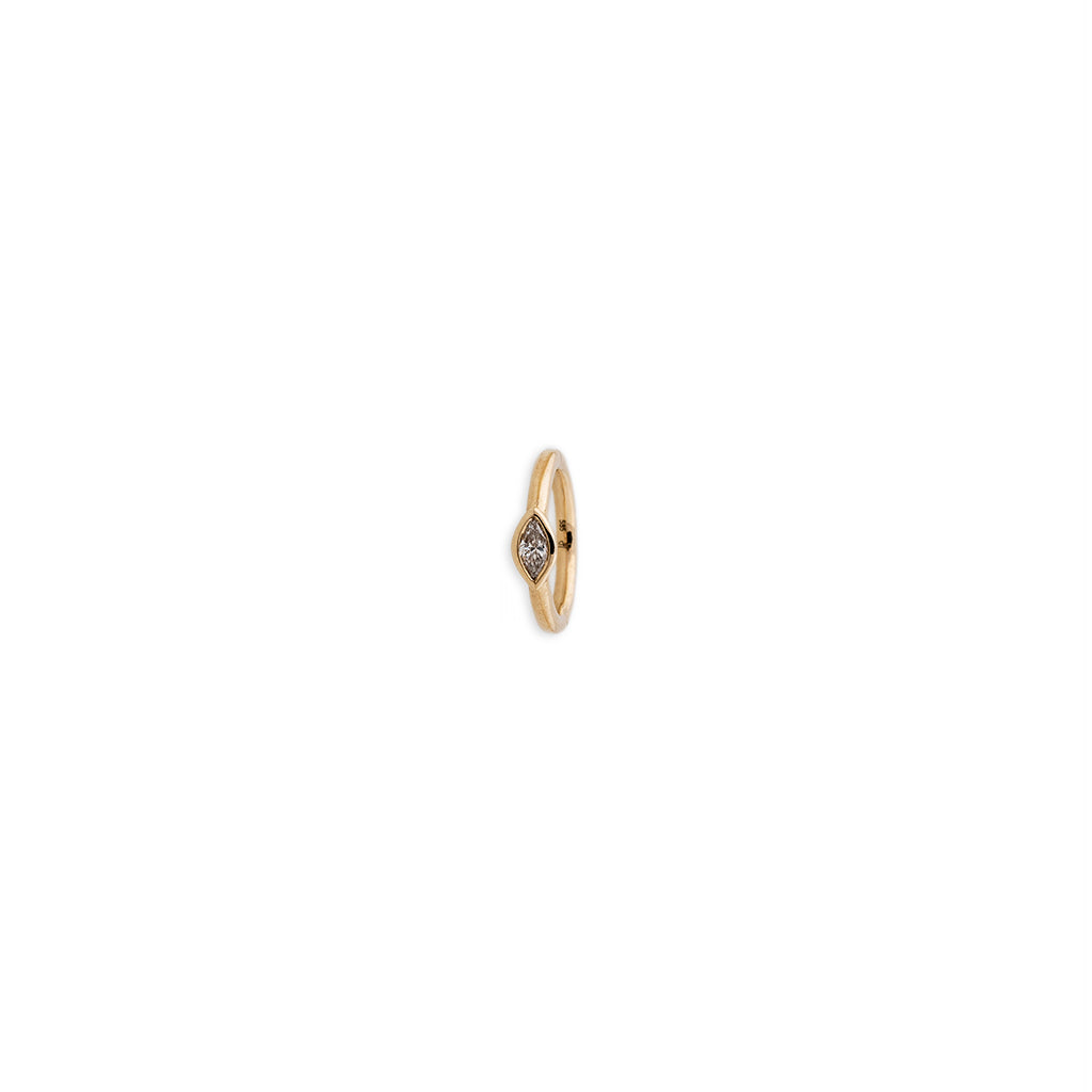 Small Marquise Diamond Mini Hoop