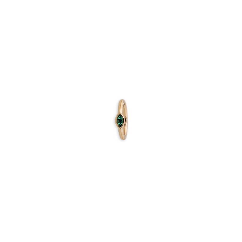 SMALL MARQUISE EMERALD HOOP