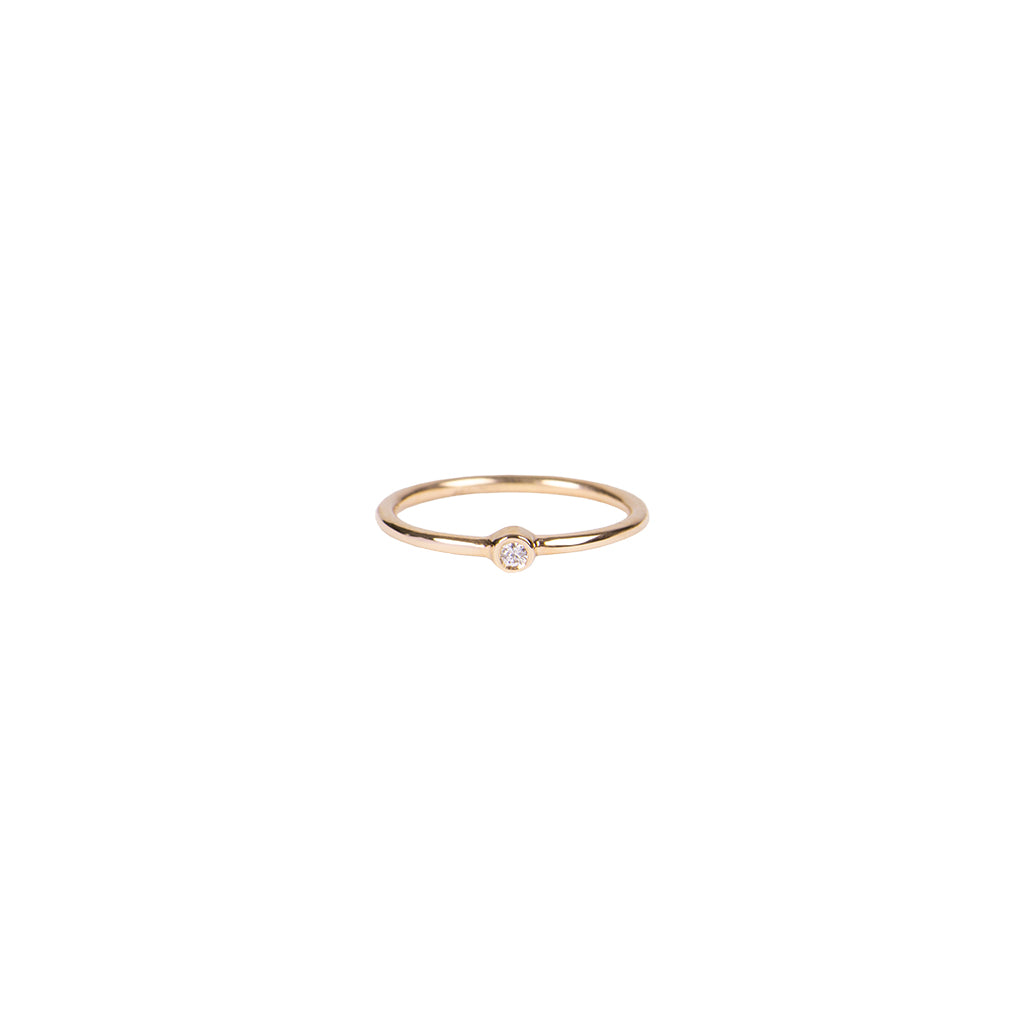 MIDI ROUND DIAMOND WAIF RING