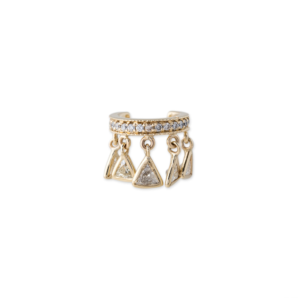 PAVE TRILLION SHAKER EAR CUFF
