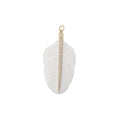 Large Pave Bone Feather Charm