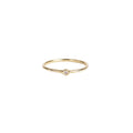 Round Diamond Bezel Waif Ring