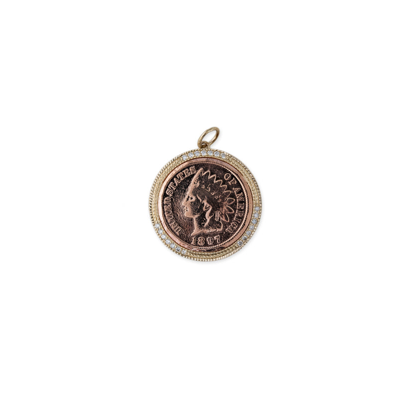 PAVE COIN CHARM