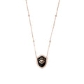 Onyx Diamond Eye Shield Necklace