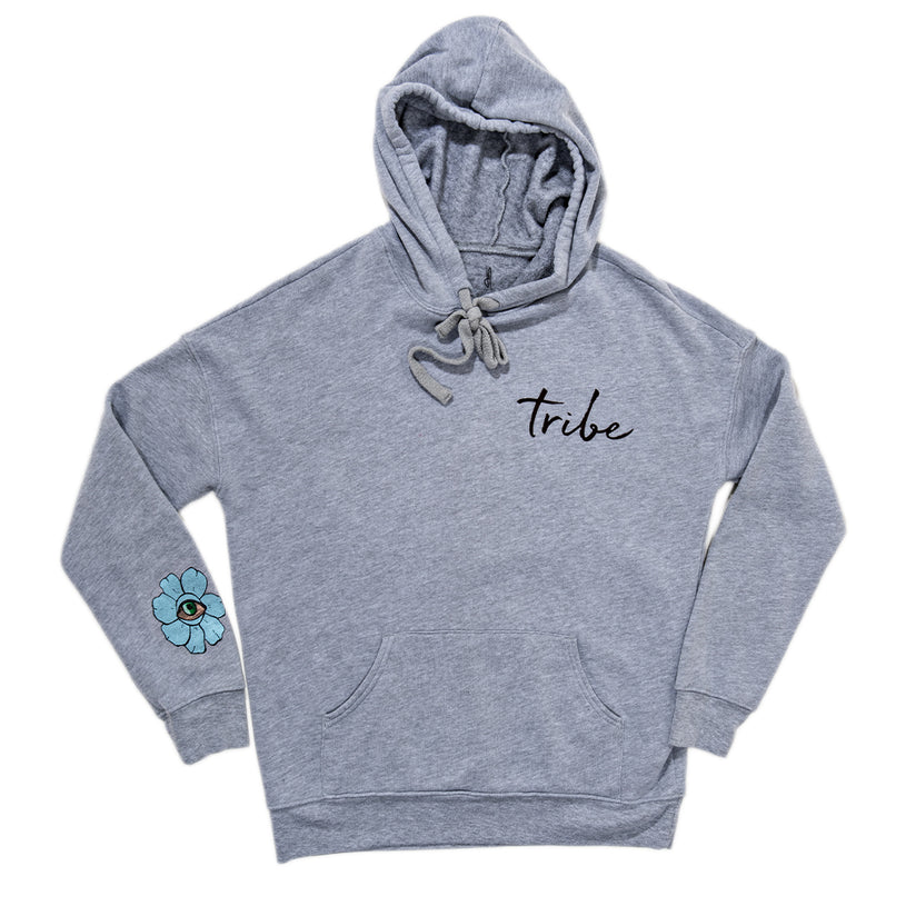 STAR BURST EYE GREY HOODIE