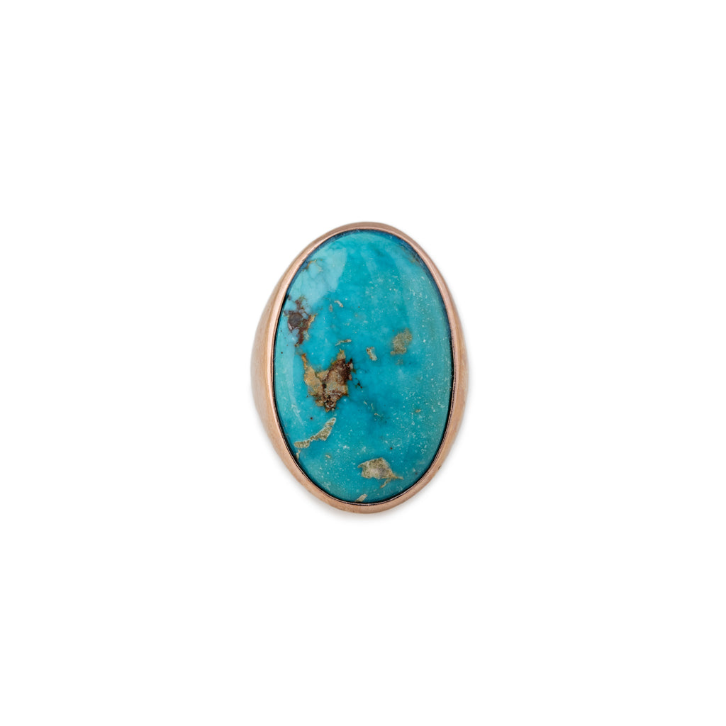 XL OVAL TURQUOISE RING