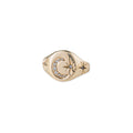 Crescent Starburst Signet Ring