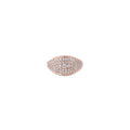 Large Diamond Center Pave Football Ring