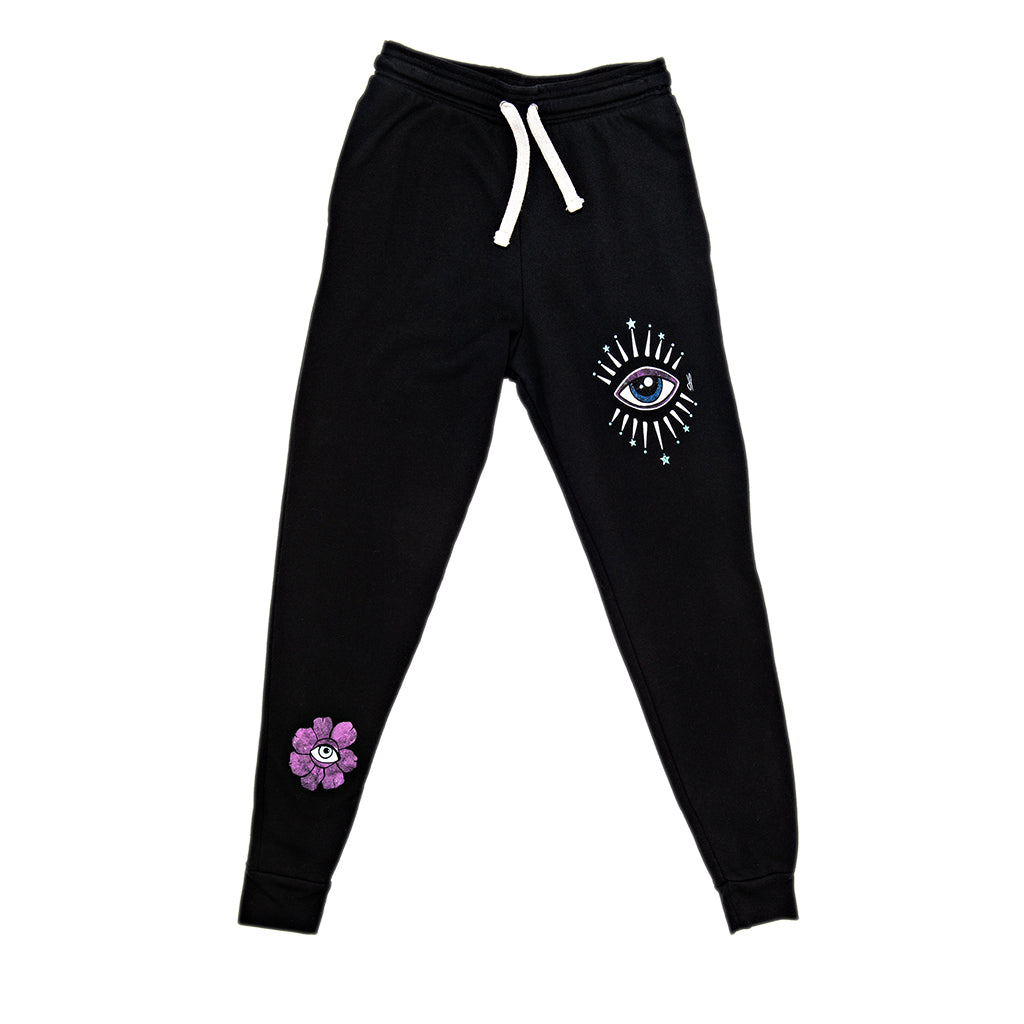 Star Eye Burst Black Sweatpants