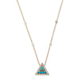 Pave Sunshine Triangle Inlay Necklace