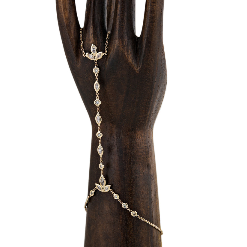 14k Gold Large Herringbone Bracelet - Zoe Lev Jewelry